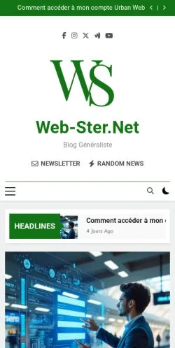 Preview of the Web-ster website, a media outlet in France for sponsored articles