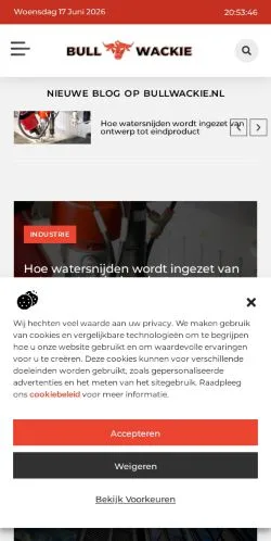 Podgląd witryny Bullwackie Artikelen, medium z kraju Holandia do artykułów sponsorowanych