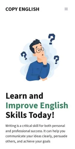 스폰서 기사용 영국 매체 Copy English 사이트 미리보기