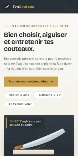 Anteprima del sito Ton Couteau, media di Francia per articoli sponsorizzati