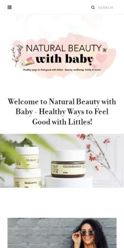 Vista previa del sitio Natural Beauty With Baby, medio de Reino Unido para artículos patrocinados