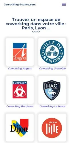 Podgląd witryny Coworking France, medium z kraju Francja do artykułów sponsorowanych