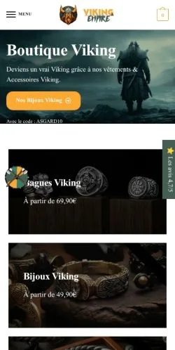 Anteprima del sito Boutique Viking, media di Francia per articoli sponsorizzati