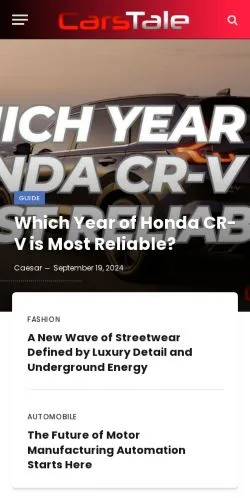 Preview of the CarsTale website, a media outlet in United States for sponsored articles