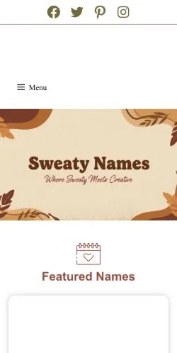 Förhandsvisning av webbplatsen SweatyNames, medium i USA för sponsrade artiklar
