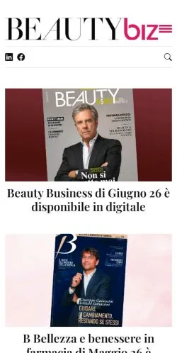 Anteprima del sito BeautyBiz, media di Italia per articoli sponsorizzati