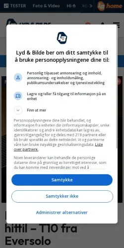 Podgląd witryny Lyd & Bilde, medium z kraju Norwegia do artykułów sponsorowanych