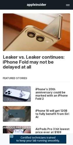 Forhåndsvisning af AppleInsider, medie fra USA til sponsorerede artikler