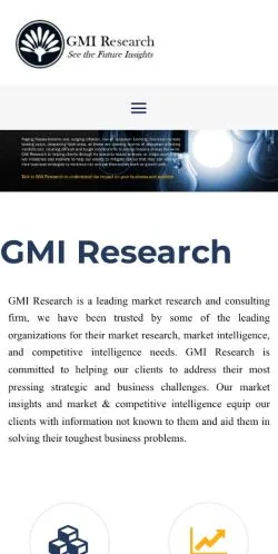 스폰서 기사용 미국 매체 GMI Research 사이트 미리보기
