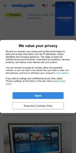 Forhåndsvisning av nettstedet Tom's Guide, medium fra USA for sponsede artikler