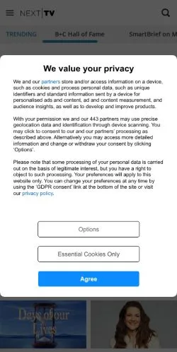 Aperçu du site Nexttv, référencé pour publier un article sponsorisé