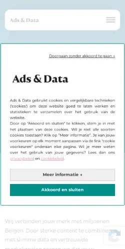 Forhåndsvisning af Ads and Data, medie fra Belgien til sponsorerede artikler