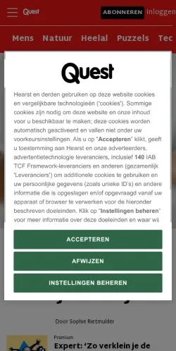 Forhåndsvisning af Quest, medie fra Nederlandene til sponsorerede artikler