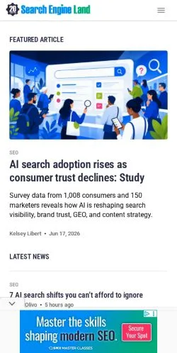 Anteprima del sito Search Engine Land, media di Stati Uniti per articoli sponsorizzati