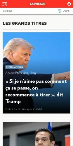 Forhåndsvisning af La Presse, medie fra Canada til sponsorerede artikler