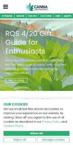 Vorschau der Website CannaConnection, Medium aus Vereinigte Staaten für gesponserte Artikel