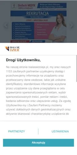Podgląd witryny Biała Się Dzieje, medium z kraju Polska do artykułów sponsorowanych