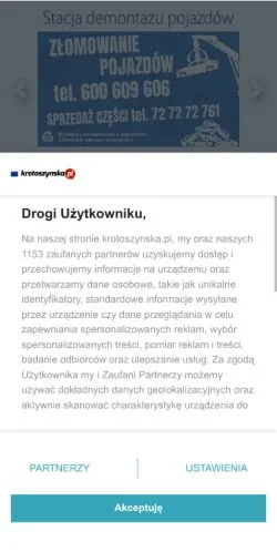 Anteprima del sito Krotoszynska, media di Polonia per articoli sponsorizzati