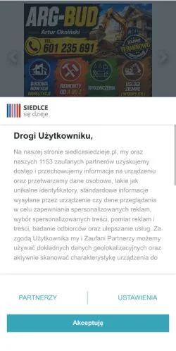 Vista previa del sitio Siedlce się dzieje, medio de Polonia para artículos patrocinados