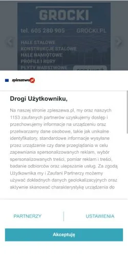 Anteprima del sito Wiadomości z Pleszewa, media di Polonia per articoli sponsorizzati