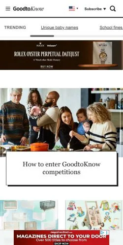 Voorbeeld van de site GoodtoKnow, medium uit Verenigd Koninkrijk voor gesponsorde artikelen