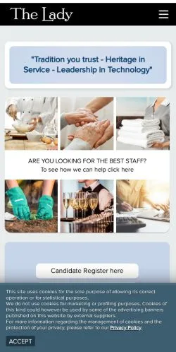Anteprima del sito lady.co.uk, media di Regno Unito per articoli sponsorizzati