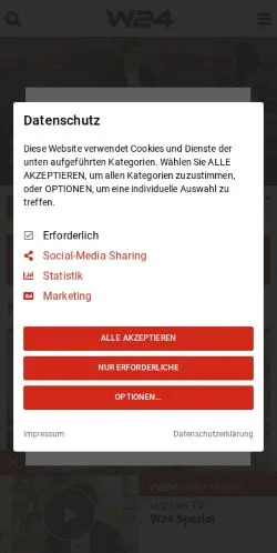 Podgląd witryny W24, medium z kraju Austria do artykułów sponsorowanych