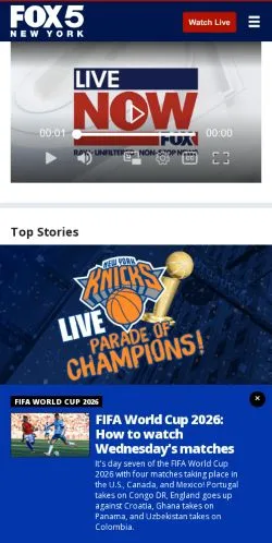 Forhåndsvisning af FOX 5 New York, medie fra USA til sponsorerede artikler