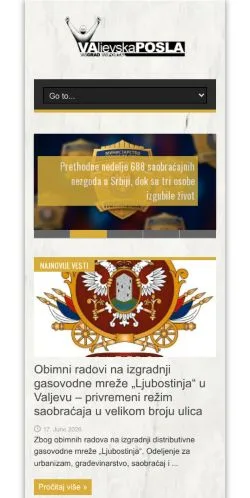 Anteprima del sito Valjevo, media di Stati Uniti per articoli sponsorizzati