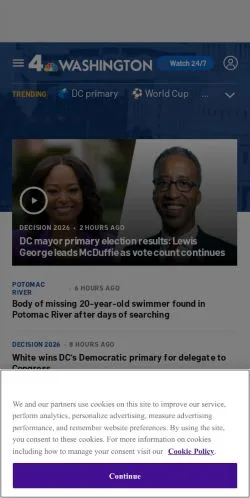 Vorschau der Website NBC4 Washington, Medium aus Vereinigte Staaten für gesponserte Artikel