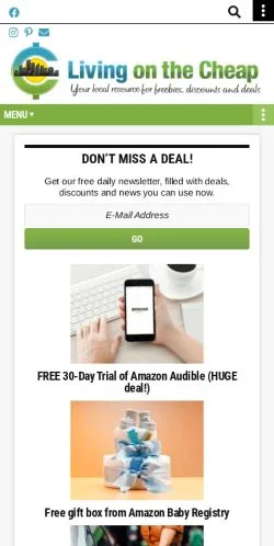 Anteprima del sito Living On The Cheap, media di Stati Uniti per articoli sponsorizzati