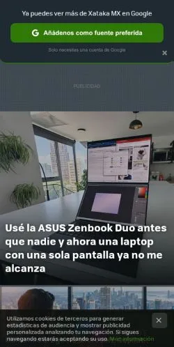 Voorbeeld van de site Xataka México, medium uit Mexico voor gesponsorde artikelen