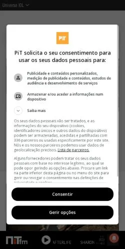 Forhåndsvisning av nettstedet PiT, medium fra Portugal for sponsede artikler