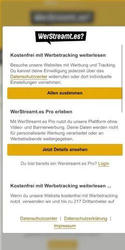 Preview of the Wer Streamt Es website, a media outlet in Spain for sponsored articles