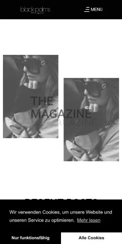 스폰서 기사용 독일 매체 Black Palms Magazine 사이트 미리보기