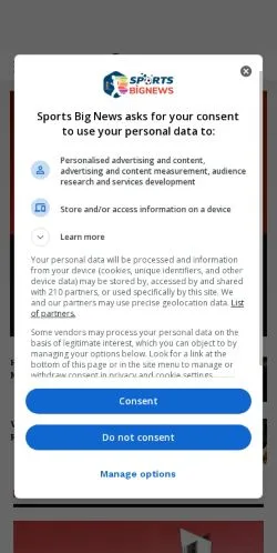 Anteprima del sito Sportsbignews, media di Stati Uniti per articoli sponsorizzati