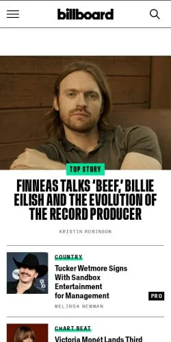 Forhåndsvisning af Billboard, medie fra USA til sponsorerede artikler