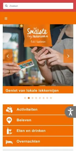 Anteprima del sito Het Smalste Stukje Nederland, media di Paesi Bassi per articoli sponsorizzati