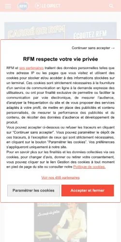 Anteprima del sito RFM, media di Francia per articoli sponsorizzati