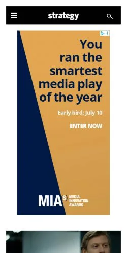 Anteprima del sito Strategy, media di Canada per articoli sponsorizzati