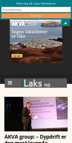 Voorbeeld van de site iLaks, medium uit Noorwegen voor gesponsorde artikelen