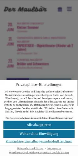 Anteprima del sito Der Maulbär, media di Germania per articoli sponsorizzati