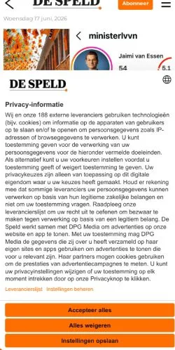 Vorschau der Website De Speld, Medium aus Niederlande für gesponserte Artikel