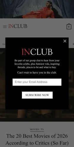 Anteprima del sito InClub Magazine, media di Stati Uniti per articoli sponsorizzati