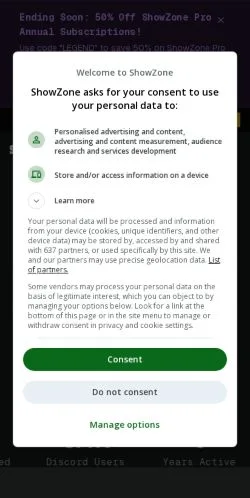 Aperçu du site ShowZone, média de États-Unis pour articles sponsorisés