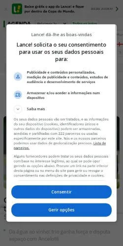 Forhåndsvisning af LANCE!, medie fra Brasilien til sponsorerede artikler