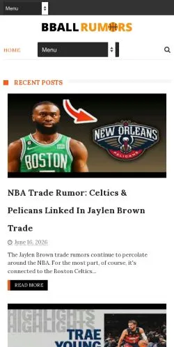 Aperçu du site NBA Trade Rumors, média de États-Unis pour articles sponsorisés