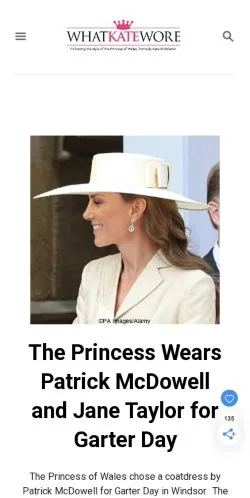Anteprima del sito What Kate Wore, media di Stati Uniti per articoli sponsorizzati