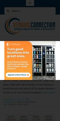 Forhåndsvisning av nettstedet Vending Connection, medium fra USA for sponsede artikler