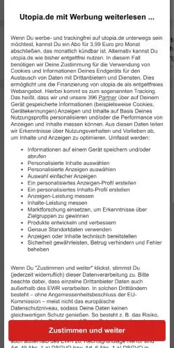 Aperçu du site Utopia, média de Allemagne pour articles sponsorisés